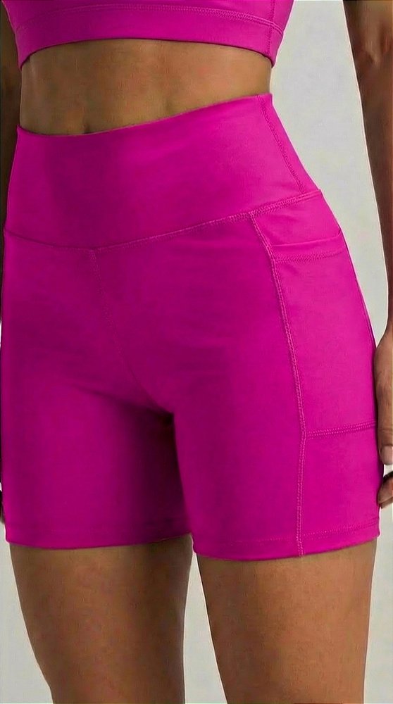 BERMUDA FITNES COM BOLSO NA COR ROSA | REF 50036R