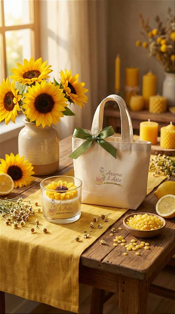 VELA AROMÁTICA MODELO GIRASSOL - REF V1AMA