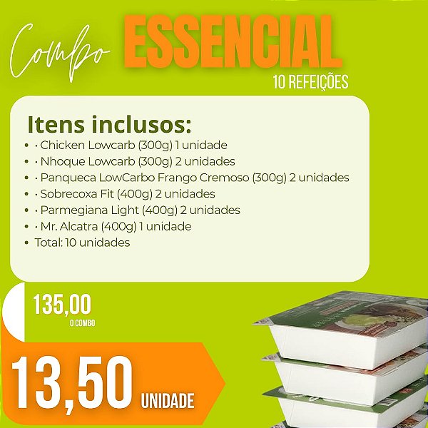 COMBO ESSENCIAL– 10 Refeições