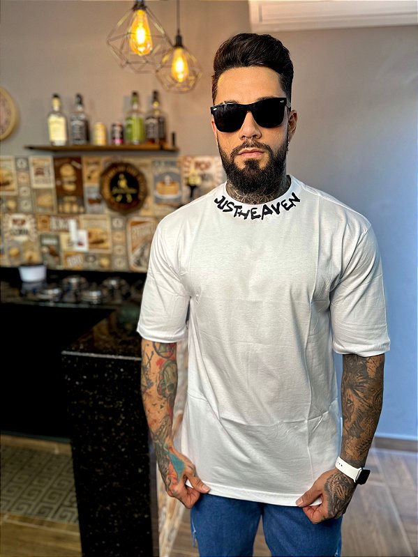 CAMISETA OVERSIZED-JH-COLLAR-BRANCA