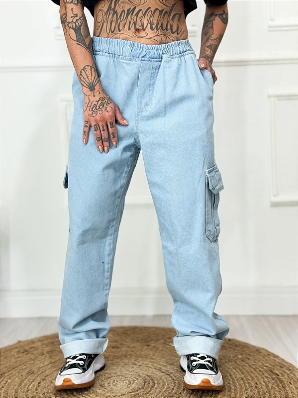 CALÇA-CARGO-UNISSEX BOLSO LATERAL STREET-