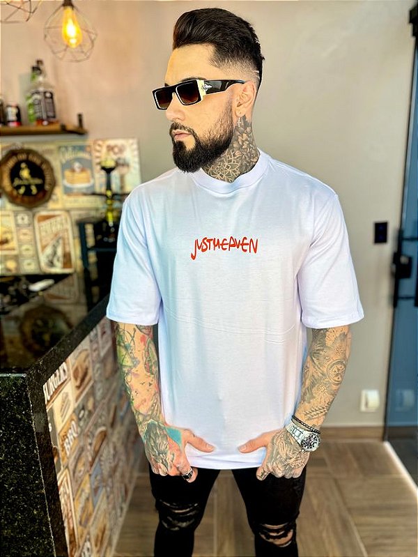 CAMISETA BRANCA-OVERSIZED-JH-ESCRIT