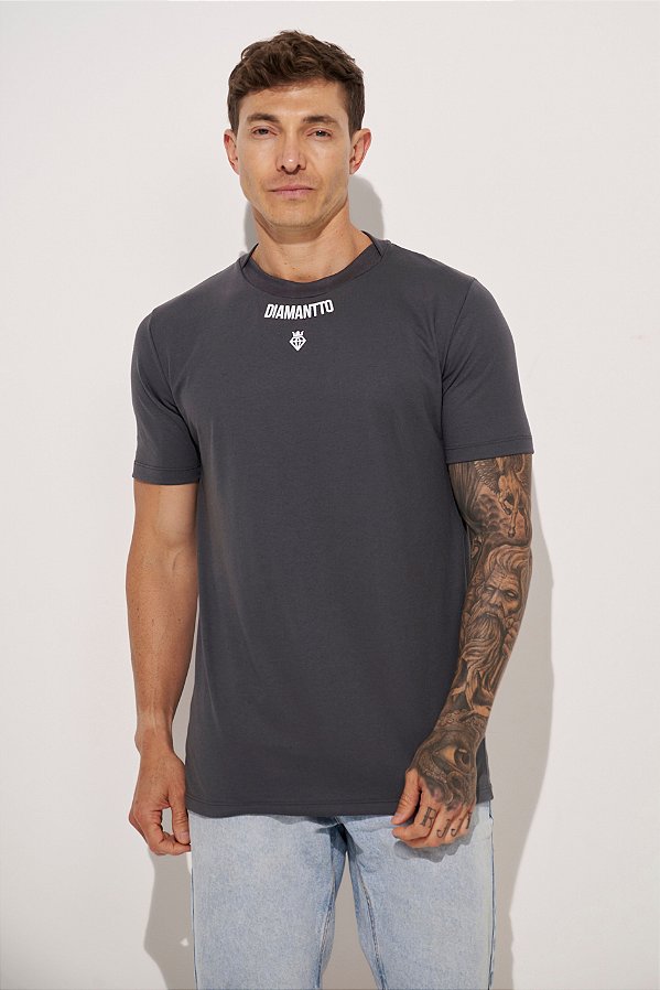 CAMISETA CINZA-DIAMANTTO-PREMIUM