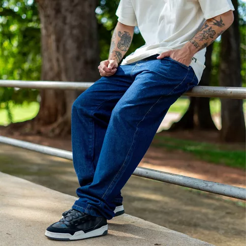CALÇA JEANS MASCULINA LARGA STREET BALÃO RETRO PREMIUM