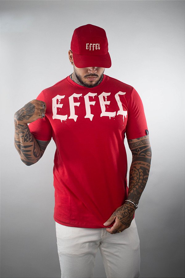 CAMISETA SLIM-VERMELHA-EFFEL