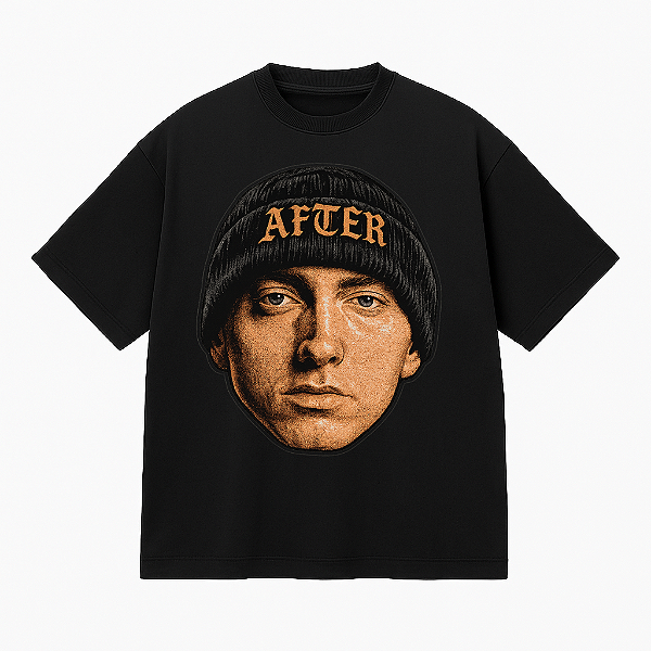 CAMISETA AFTER OVERSIZED EMINEM PRETA  PREMIUM