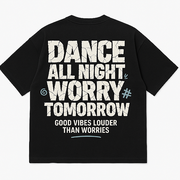 CAMISETA AFTER OVERSIZED PRETA DANCE