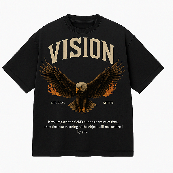 CAMISETA OVERSIZED PRETA  PREMIUM VISION AFTER