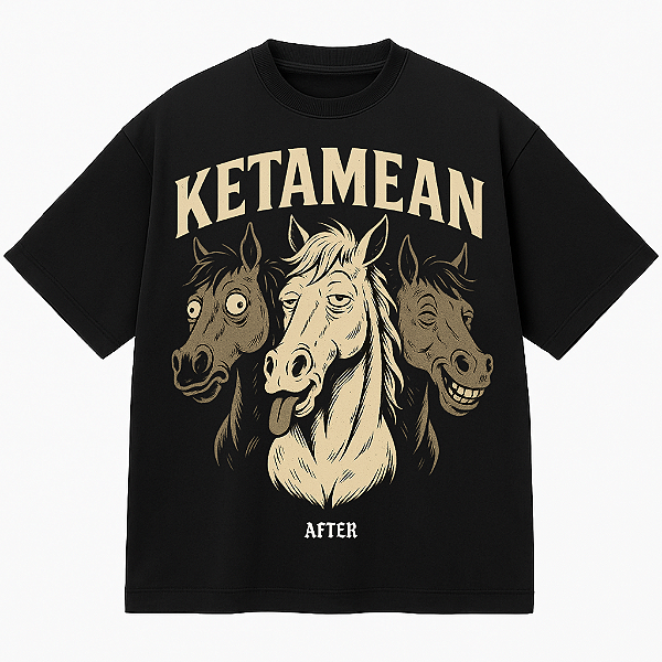 CAMISETA OVERSIZED PRETA PREMIUM AFTER KETAMEAN