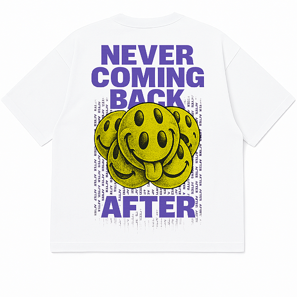 CAMISETA AFTER OVERSIZED SMILE BRANCA PREMIUM