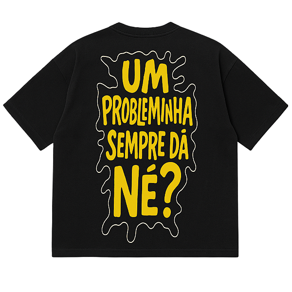 CAMISETA AFTER OVERSIZED PRETA PROBLEMINHA