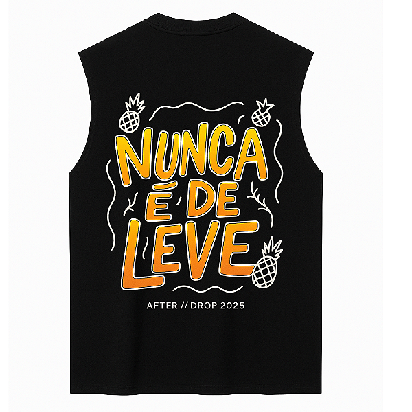 REGATA OVERSIZED PRETA NUNCA É DE LEVE