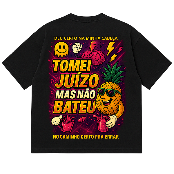 CAMISETA OVERSIZED PRETA AFTER TOMEI JUIZO