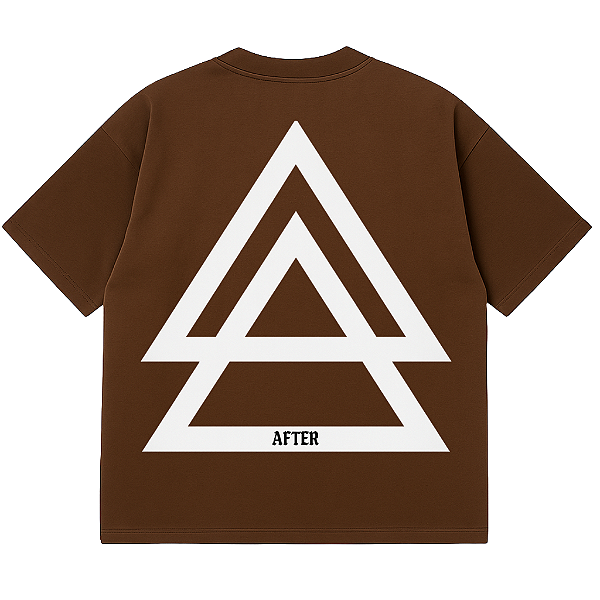 CAMISETA OVERSIZED MARROM AFTER TRIANGLE