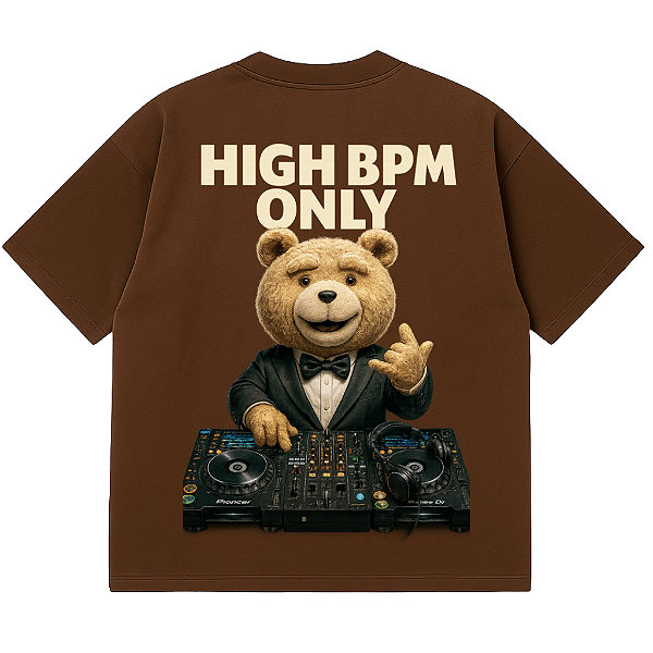 CAMISETA OVERSIZED MARROM AFTER HIGH BPM