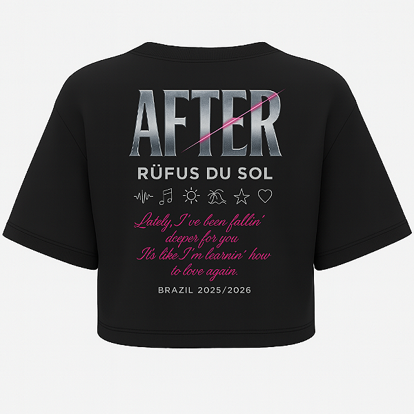 CROPPED OVERSIZED PRETO RUFUS