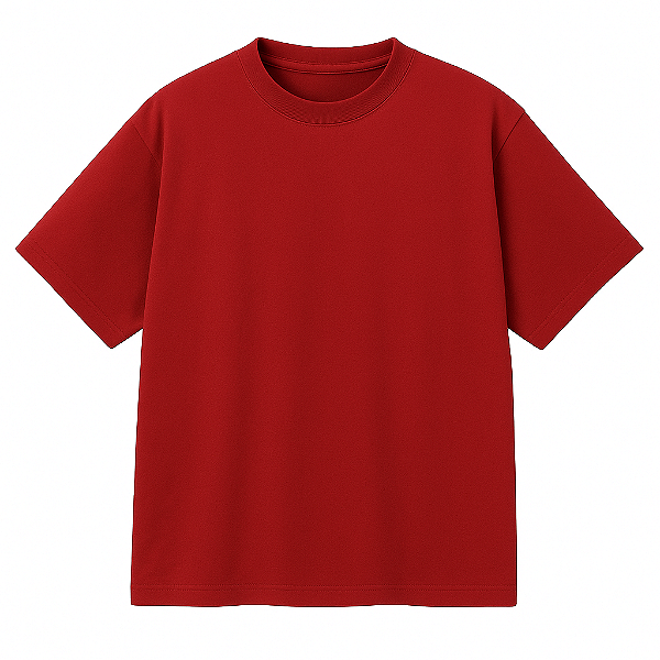 CAMISETA AFTER OVERSIZED VERMELHA BÁSICA LISA