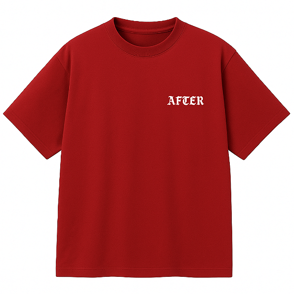 CAMISETA AFTER OVERSIZED VERMELHA STRIK