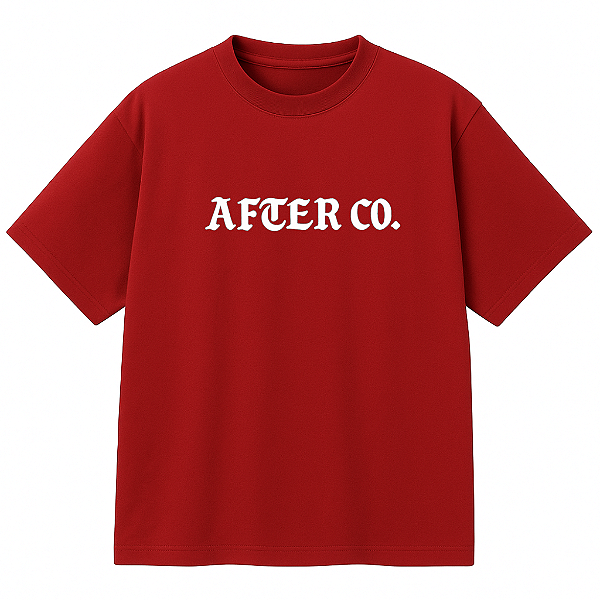 CAMISETA AFTER OVERSIZED VERMELHA STORM