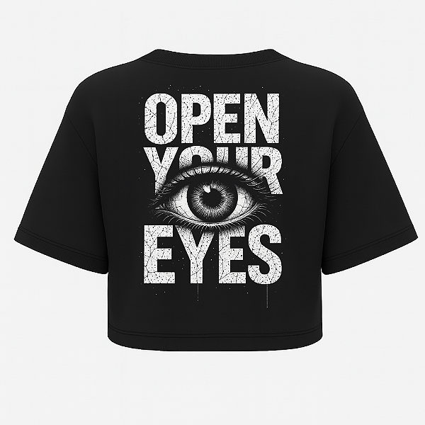 CROPPED OVERSIZED PRETO AFTER OPEN YOU EYES