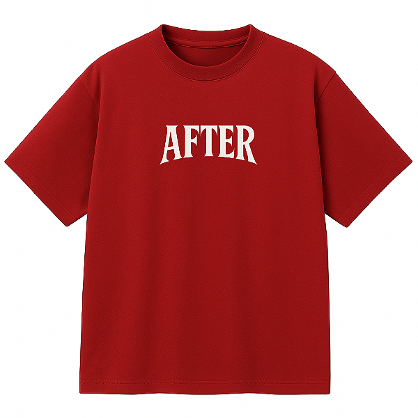 CAMISETA AFTER OVERSIZED VERMELHA VINTAGE