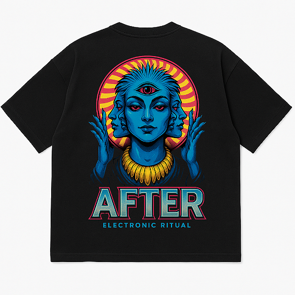 CAMISETA AFTER OVERSIZED PRETA ELETRONIC