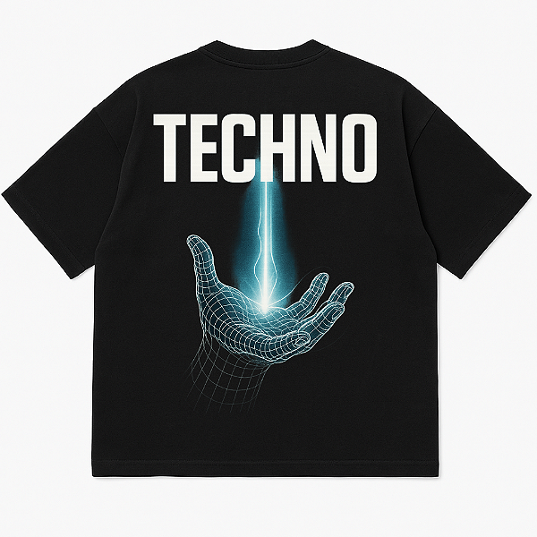 CAMISETA OVERSIZED AFTER TECHNO ONLY