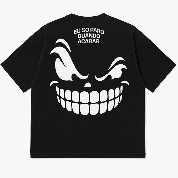 CAMISETA OVERSIZED AFTER PRETA FACE