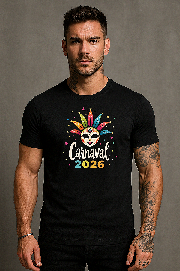 CAMISETA SLIM BÁSICA ELASTANO CARNAVAL CARNAVAL 2026