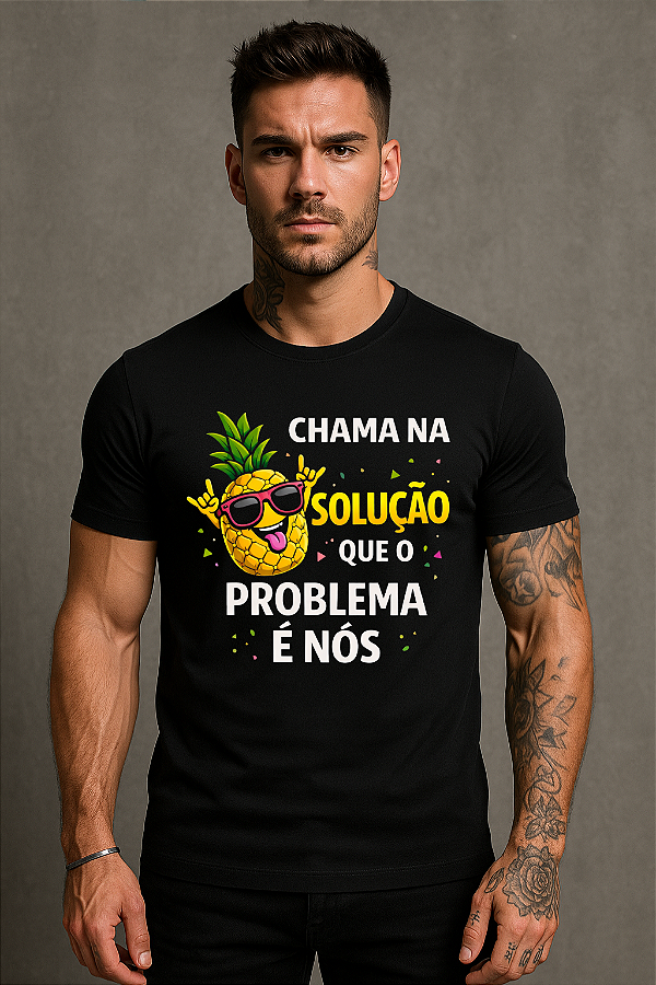 CAMISETA SLIM BÁSICA ELASTANO CARNAVAL SOLUÇÃO