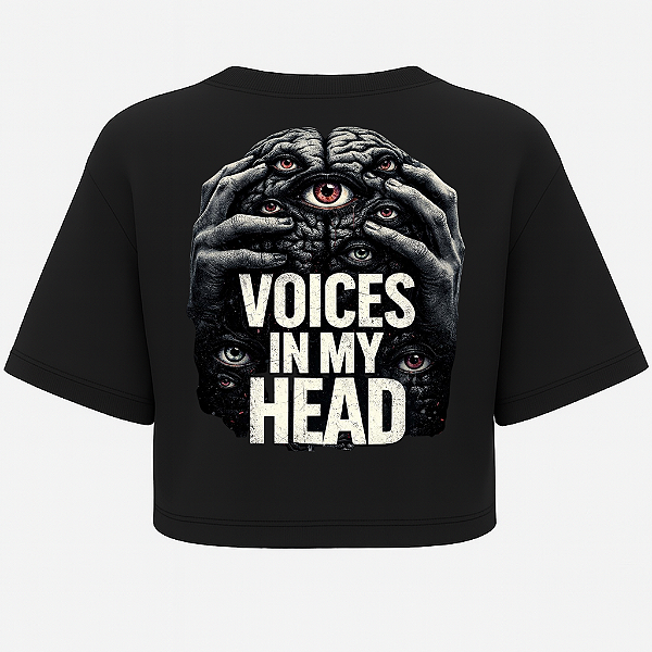 CROPPED OVERSIZED VOICES IN MY HEAD
