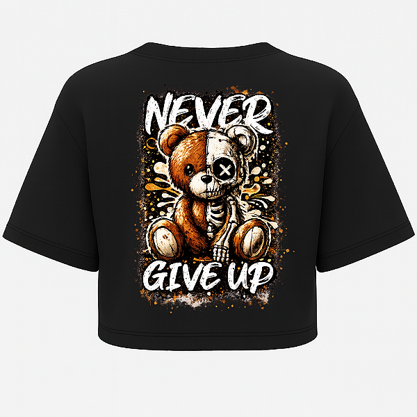 CROPPED OVERSIZED IM OK NEVER GIVE UP