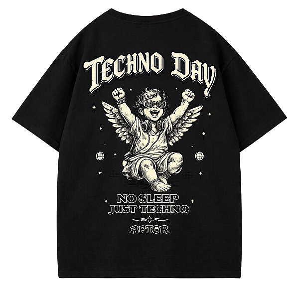 CAMISETA OVERSIZED AFTER TECHNO DAY
