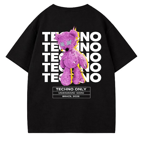 CAMISETA OVERSIZED AFTER TECHNO ONLY
