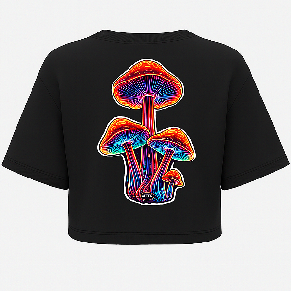 CROPPED OVERSIZED PRETO MUSHROOM