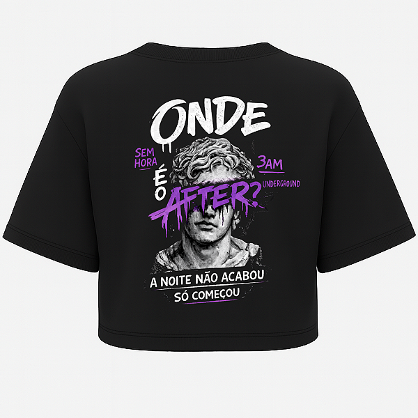 CROPPED OVERSIZED PRETO ONDE É O AFTER?