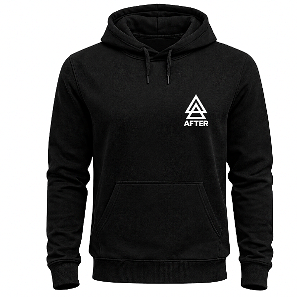 MOLETOM CANGURU PRETO AFTER TRIANGLE UNISSEX