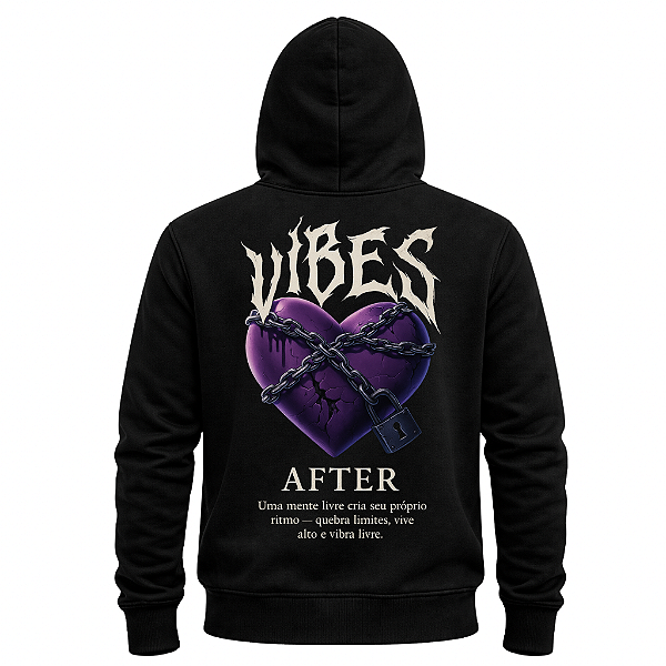 MOLETOM CANGURU PRETO UNISSEX AFTER VIBES