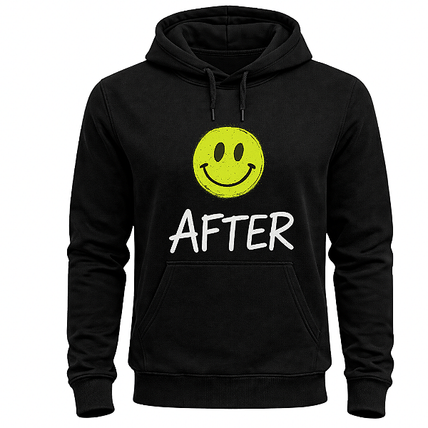 MOLETOM CANGURU PRETO UNISSEX AFTER SMILE