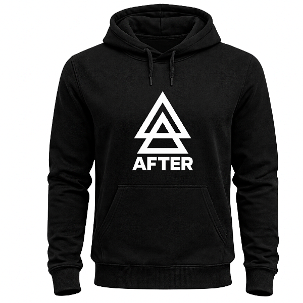 MOLETOM CANGURU PRETO UNISSEX TRIANGLE 2