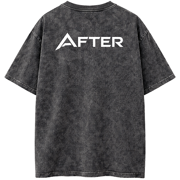 CAMISETA OVERSIZED PRETA ESTONADA AFTER