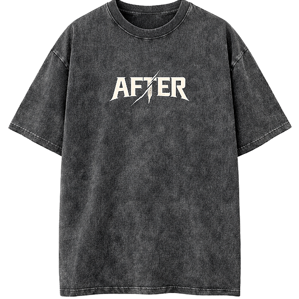 CAMISETA OVERSIZED PRETA ESTONADA 06 AFTER