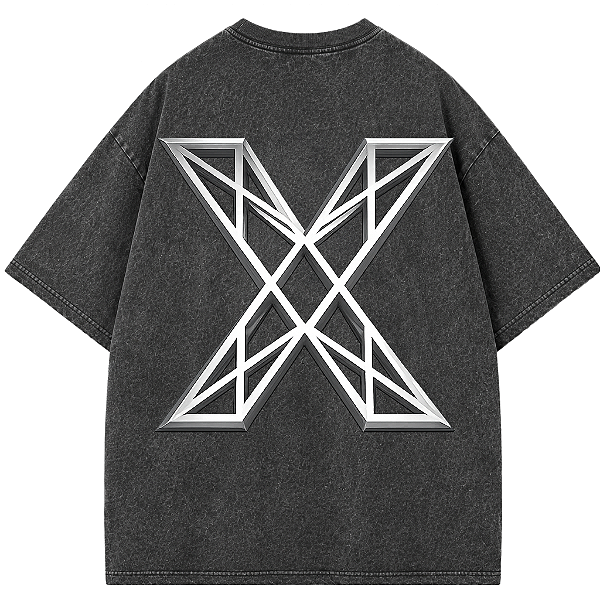 CAMISETA OVERSIZED ADRIATIQUE PRETA ESTONADA