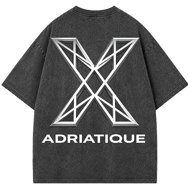 CAMISETA OVERSIZED ADRIATIQUE PRETA ESTONADA 02