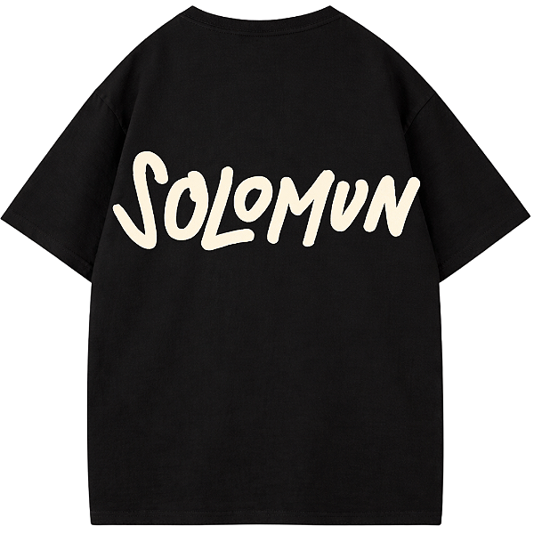 CAMISETA SOLOMUN OVERSIZED AFTER PRETA
