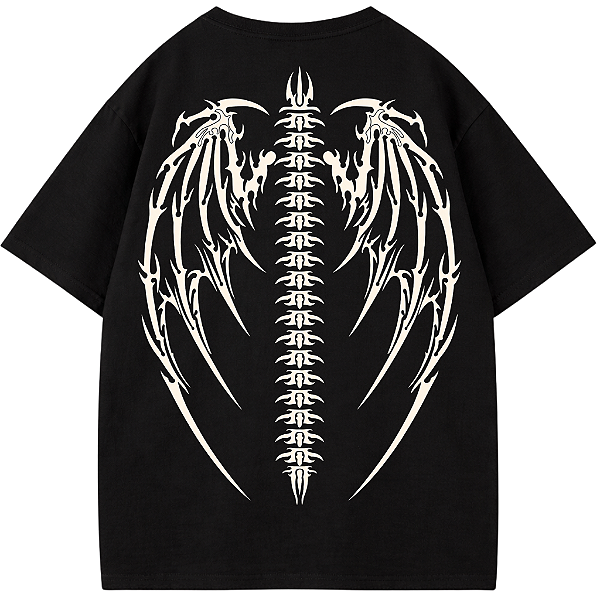 CAMISETA OVERSIZED AFTER PRETA SKULL
