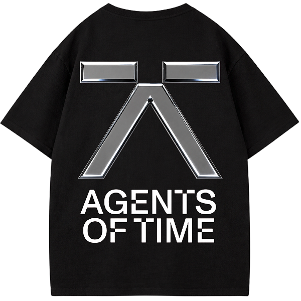 CAMISETA AGENTS OF TIME OVERSIZED AFTER PRETA
