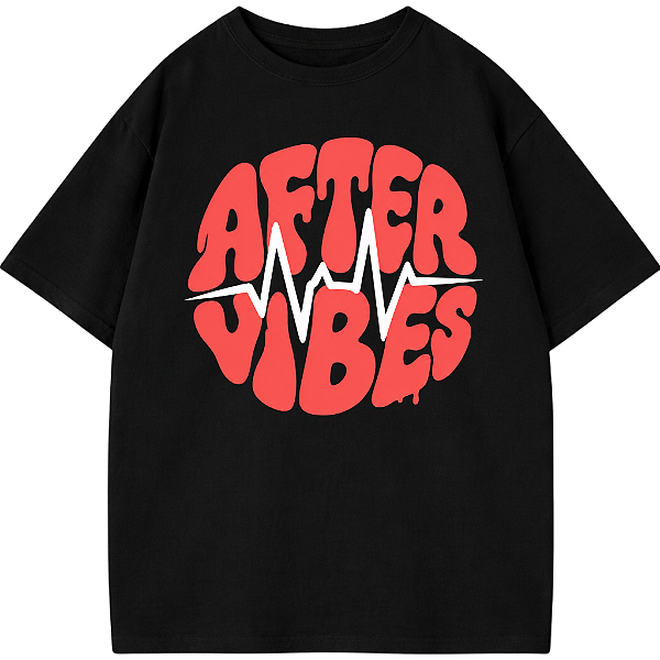 CAMISETA OVERSIZED AFTER VIBES PRETA