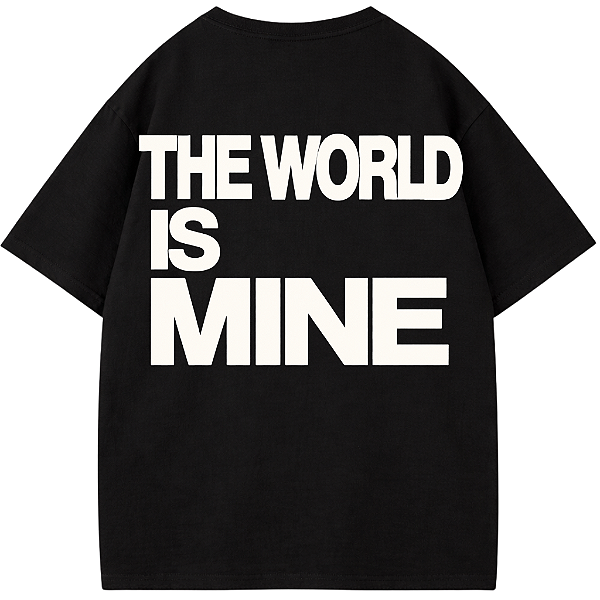 CAMISETA OVERSIZED PRETA AFTER THE WORLD IS MINE