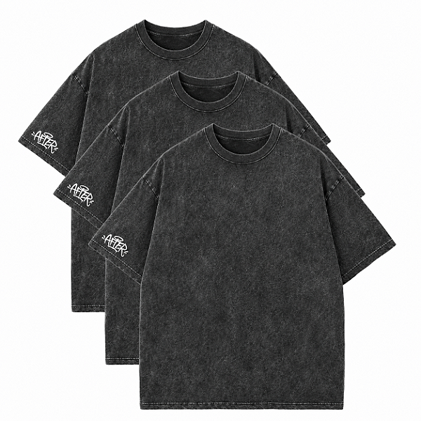 KIT COM 3 CAMISETAS OVERSIZED ESTONADAS AFTER 220G